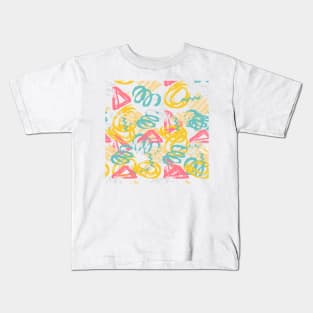 Scribble Shapes Art Kids T-Shirt